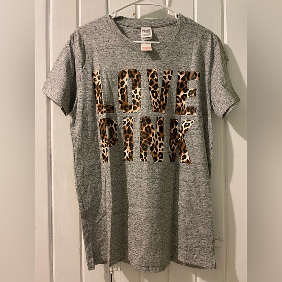 VS. PINK leopard tee -oversized X-small NWT - Picture 1 of 6